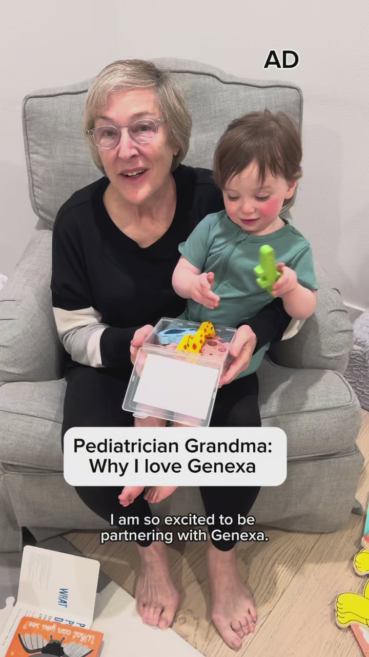 Pediatrician Grandmother Ask Bubbie with her grandson 